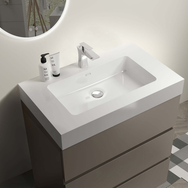 Ebern Designs Modern Freestanding Bathroom Vanity With Sink Basin ...